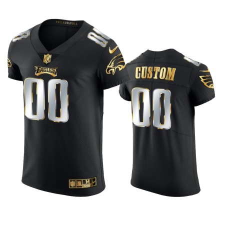 Maillot Philadelphia Eagles Custom Noir Golden Edition - Homme Maillot Philadelphia Eagles Custom Noir Golden Edition - Homme